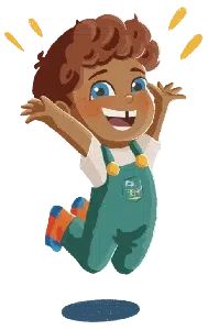 S’amuser en toute liberté Petit enfant animé qui danse et qui est heureux