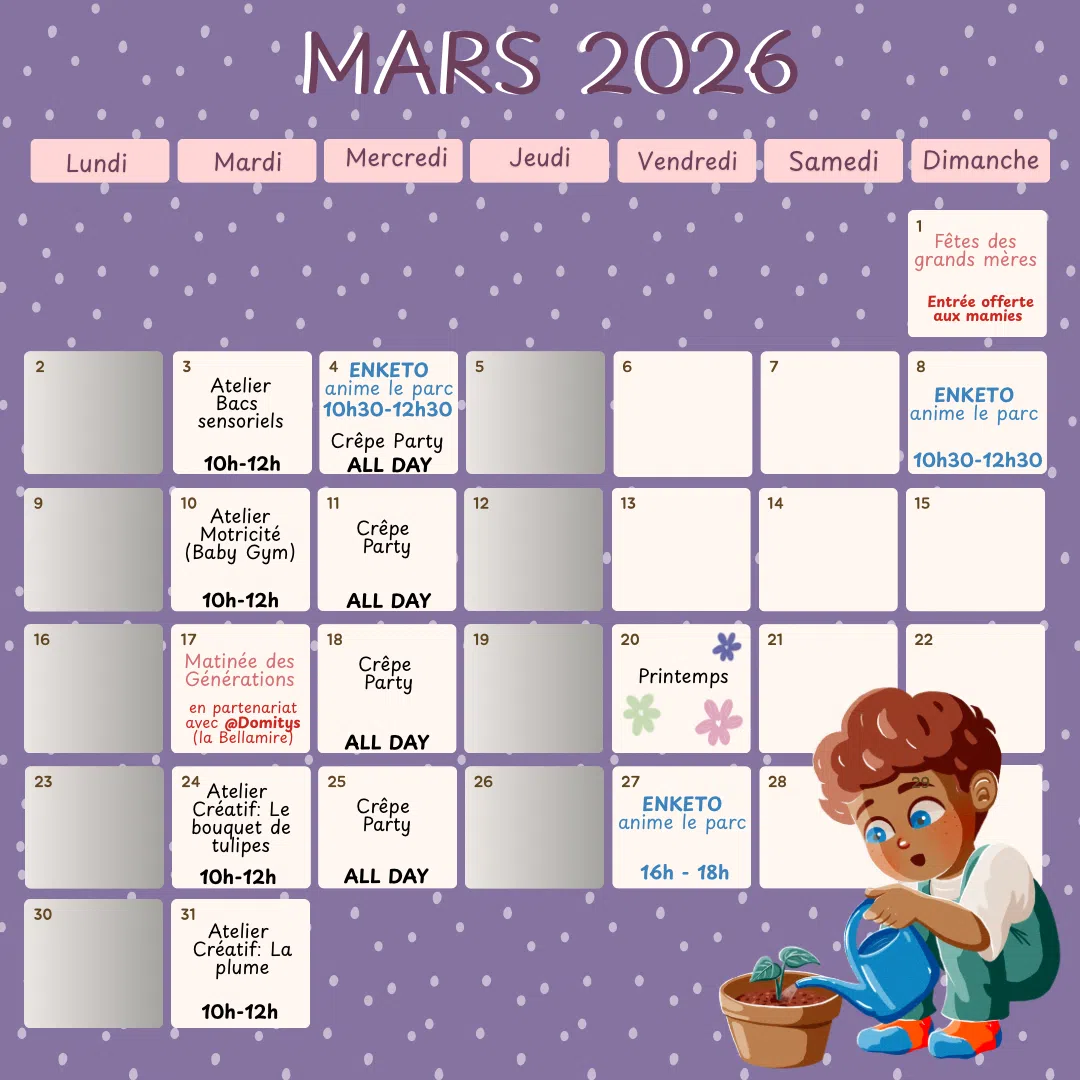 Planning de Mars 2026